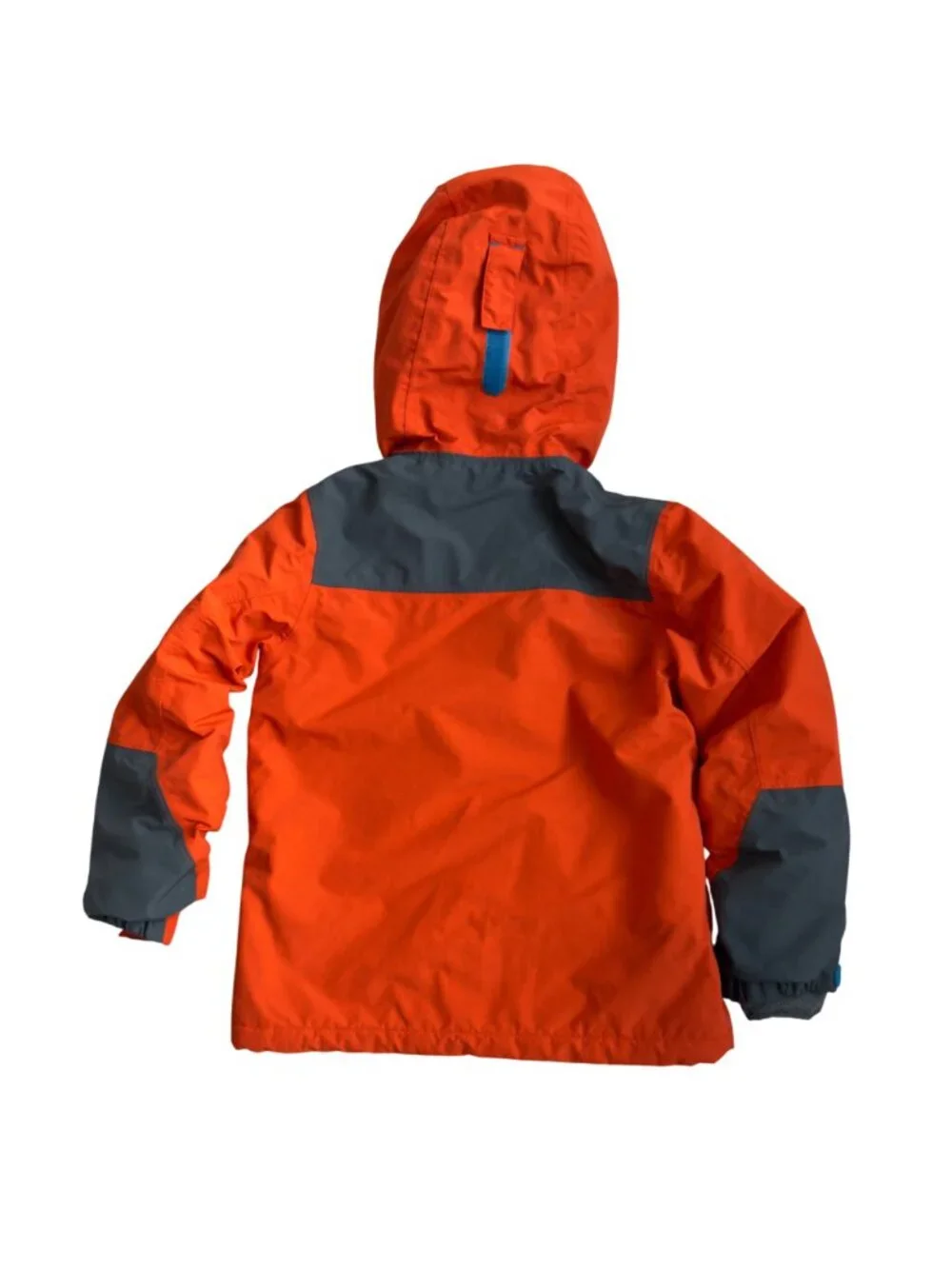 Lands End Jacket Boys Size Small / 8 Insulated Parka Orange Hooded Waterproof